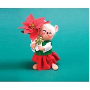 Poinsettia Girl Mouse By Annalee 