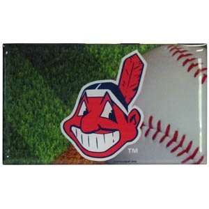 Cleveland Indians Dome Magnet 3 Inch Wide W/ Baseball Diamond 