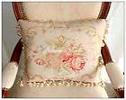 shabby rose chic french aubusson pillow faded pastel pink chair