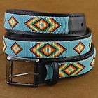 One of a Kind Navajo Made Hand Beaded Leather Belt