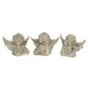   Renaissance Gray Weathered Cherub Angel Figures 7