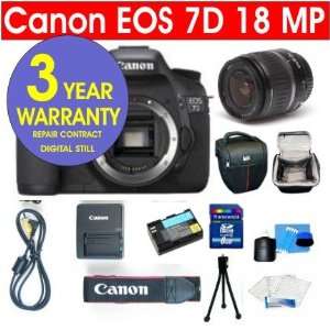  Canon EOS 7D 18 MP Digital SLR Camera with Canon EF S 18 
