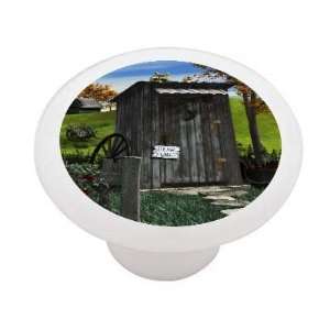  Country Outhouse High Gloss Ceramic Drawer Knob