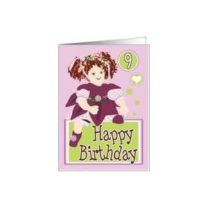  Happy 9th Birthday Doll Card Toys & Games
