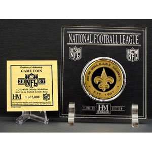   Mint New Orleans Saints 24Kt Gold Game Coin