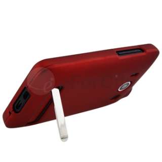 Black+Red Hard Case+Privacy LCD+Tool For HTC EVO 4G  