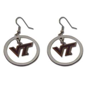  Virginia Tech Hokies Hoop Logo Earring Set Ncaa Charm 
