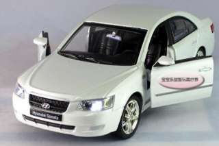 New Hyundai Sonata 132 Alloy Diecast Model Car With Sound&Light White 
