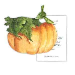  Stevie Streck Designs HW708 Pumpkin withgreen Raffia Tag 