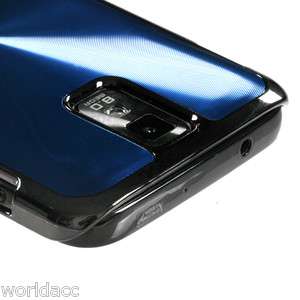 Mobile Samsung Galaxy S2 II T989 Hercules Hard Case Cover Blue METAL 