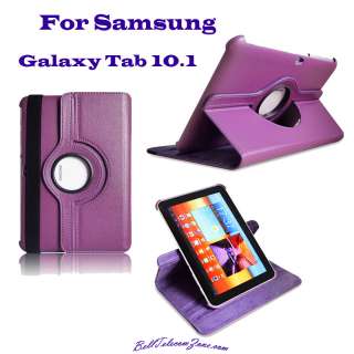 SAMSUNG GALAXY TAB 10.1 LEATHER CASE WITH BUILD IN 360 ROTATING STAND 