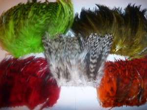 GRIZZLY VARIANT NECK HACKLE Hair Extentions 7 colors  
