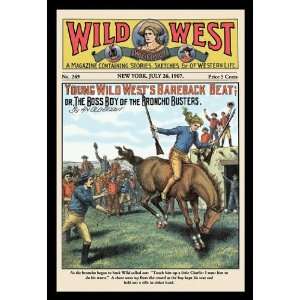  Wild West Weekly Young Wild Wests Bareback Beat 12x18 