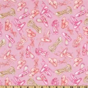  44 Wide Bella Ballerina Ballet Shoes Pink Fabric By The 
