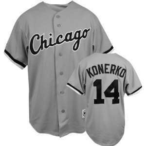 Paul Konerko Majestic MLB Road Grey Replica Chicago White Sox Jersey 