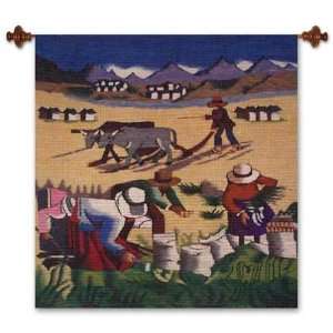  Wool tapestry, Harvest in the Fields