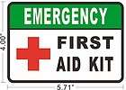 FIRST AID KIT Decals Vinyl Sticker Bus Taxi Sign Store Emergency 