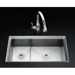 Kohler Poise Double unequal Basin Undercounter Sink, Mirror Finished 