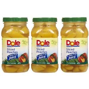 Dole Sliced Yellow Cling Peaches in Light Syrup, 24.5 oz, 3 Pack   3 