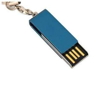 16GB Mini Rotary Flash Drive (Blue) Electronics