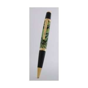  Master Series Gold twist pen in green with black acrylic 