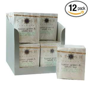 Stash Tea Company Fusion Green & White Tea .62 oz, (Pack of 12 