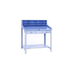    Pucel Grizzly Extra Wide Shop Desk with Riser Shelf