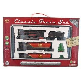   Classic Train Set   Steam Engine with Cargo Containers Toys & Games