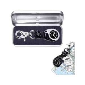 The Magnifier   Pocket watch with clip, compass and sliding magnifying 