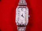 Vintage 14k Gold & Platinum Diamond Bulova Watch   Art Deco 1920 1930 