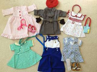 American Girl Kits Kit Clothes Lot 18 Pc Pj wool Coat School dress 