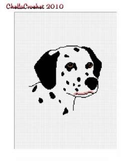 Dalmatian Dog Afghan Crochet Pattern Graph  