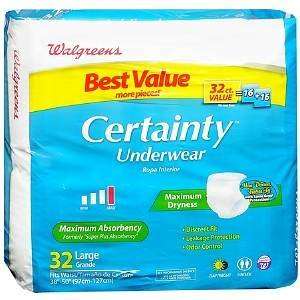  Certainty Unisex Large Underwear Maximum Absorbency, 26 ea