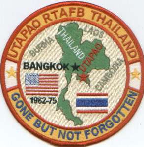 USAF BASE PATCH, UTAPAO RTAFB THAILAND, CLOSED *  