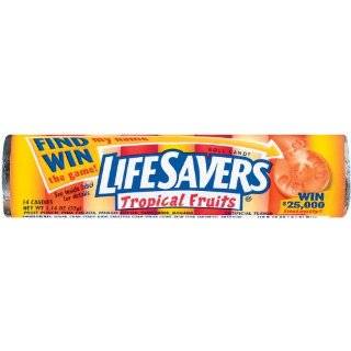 LifeSavers Tropical Fruits Hard Candy, 1.14 Ounce Rolls (Pack of 60)