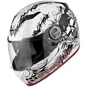  Scorpion EXO 500 Skull Helmet   Medium/White Automotive