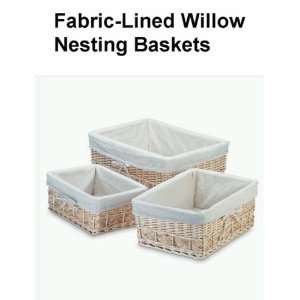  Baskets 3 Pc ~ Lined Nesting Willow Baskets Everything 
