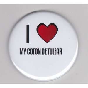  I Love My Coton De Tulear Magnet [2 1/4 x 2 1/4] Arts 