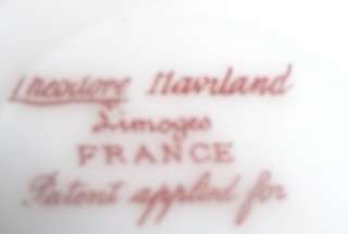  Theodore Haviland Limoges France Fine Bone China Saucer Patent Applied