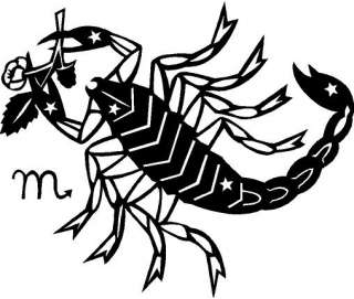 zodiac sign scorpio decal sticker display your sign with pride