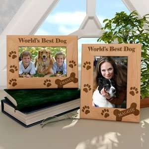    Personalized Doggie Bones Wooden Picture Frame