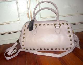 new with tags j crew gabby leather studded satchel color pale lilac 