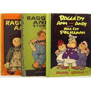 Three Raggedy Ann / Andy Books in Original Slipcase * Raggedy Ann and 