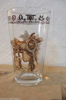 Western Decor Glassware Boot and Saddle Brands Glasses  