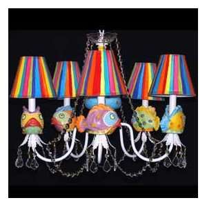  Five Little Fish Chandelier 3 Arms With Shades
