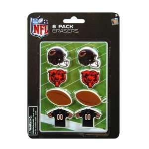   NFL Chicago Bears 8pk Shaped Erasers on Blister Card
