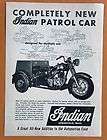   Double Sided Ad Indian 3 Wheel Patrol Car / Backside Honda Motorcycle