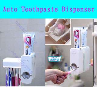 Automatic Auto Toothpaste Dispenser + Free Brush Holder  