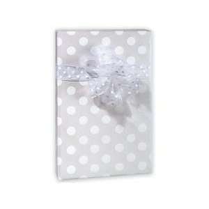 Pearl White Polka Dot Wedding Gift Wrap Paper   16 Foot Roll Wedding 