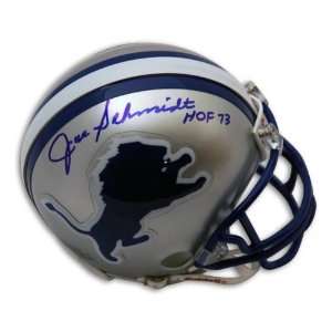  Joe Schmidt Autographed Detroit Lions Mini Helmet 